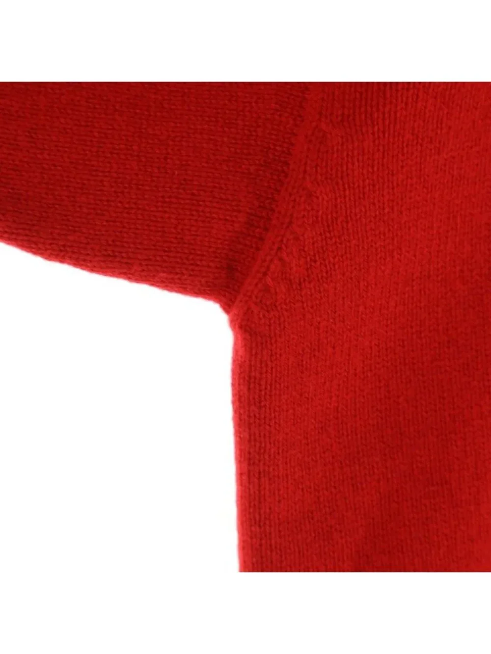 Chanel Cashmere Knit Cardigan Coco Bijou Button Red 36
